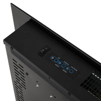 Camino Elettrico da Parete 90x56x9.5 cm 2000W Fiamma LED 7 Colori Nero