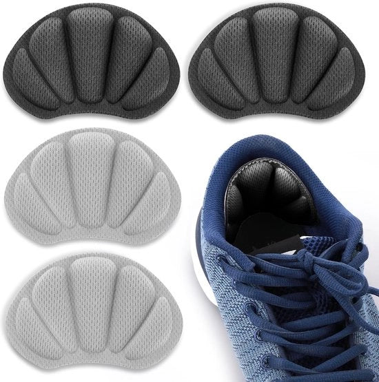 Due paia di cuscinetti per scarpe per calzature troppo grandi cuscinetti autoadesivi per piedi per donne uomini sostituti per inezza di scarpe anti blastrici per fodera di scarpa protezione per tallone