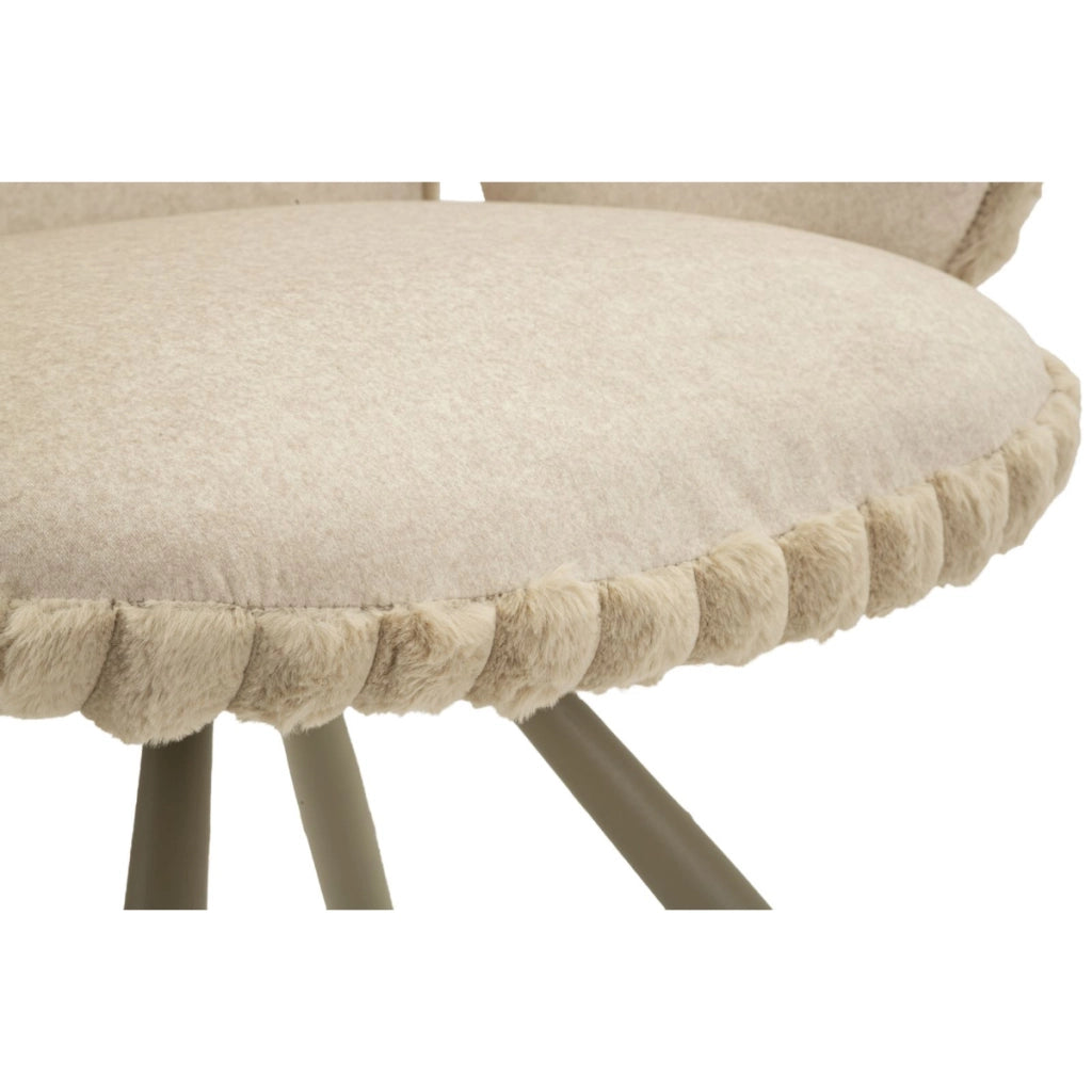 Set di 2 Sedie VKH887, Beige, Poliestere, 64x68x83 cm