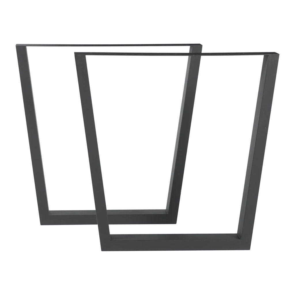 Set di 2 gambe per tavolo mobili moderni design originale fai da te acciaio 72 x 75 cm nero 03_0009672