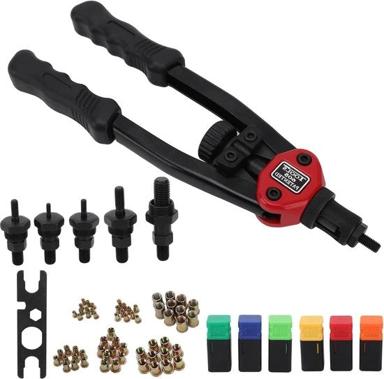 Strumento per l'installazione di rivetti a molla 13 pollici - Rivettatore per M3 M4 M5 M6 M10 - Strumenti per la configurazione di rivetti a molla automotive.