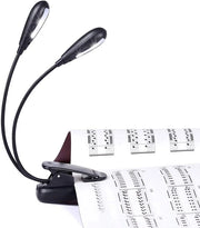 Lampada da lettura - Lampada da libro - Lampada da musica - Lampada clip-on per pianoforte - Lampada da libro a LED - 8 illuminazione a LED - 360° collo flessibile - Illuminazione a fissa - Ricaricabile via USB