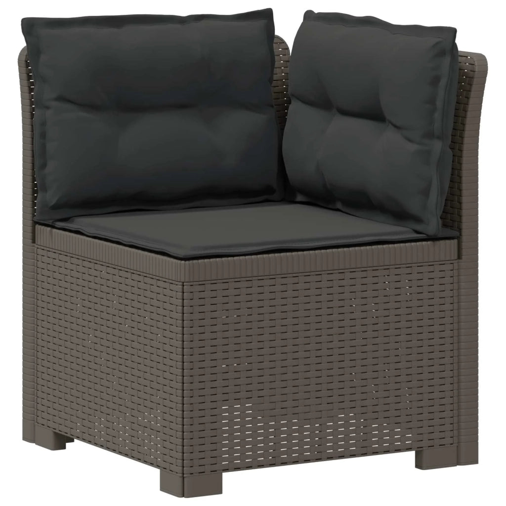 Divano da Giardino 5 Posti con Cuscini Stile Rattan PP 3443919
