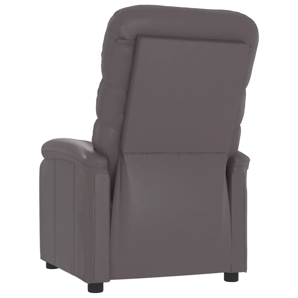 Poltrona Massaggio Reclinabile Grigia in Similpelle cod mxl 51552