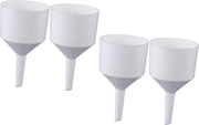 Filtro a Cono Grande per Filtrazione - Chimica e Scienza - Set di 4 Filtro a Cono in Plastica Bianca