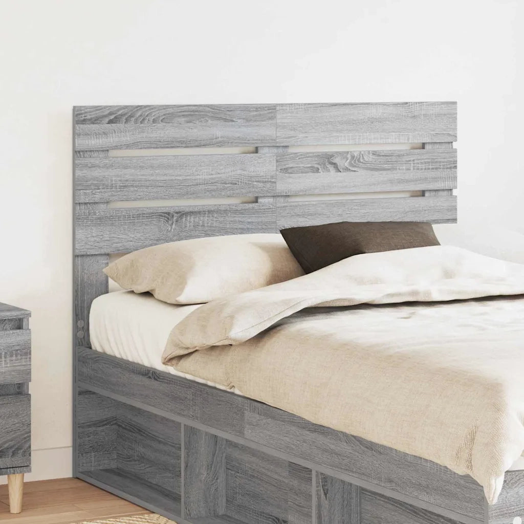 Testiera-Testata-Testiera Decorativa Grigio Sonoma 120 cm Legno multistrato 360893
