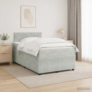 Letto box spring con materasso Grigio Chiaro 120 x 190 cm 3451643