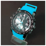 Trade Shop - Orologio Da Polso Benchi D9652a Uomo Analogico Quarzo Sportivo Azzurro -