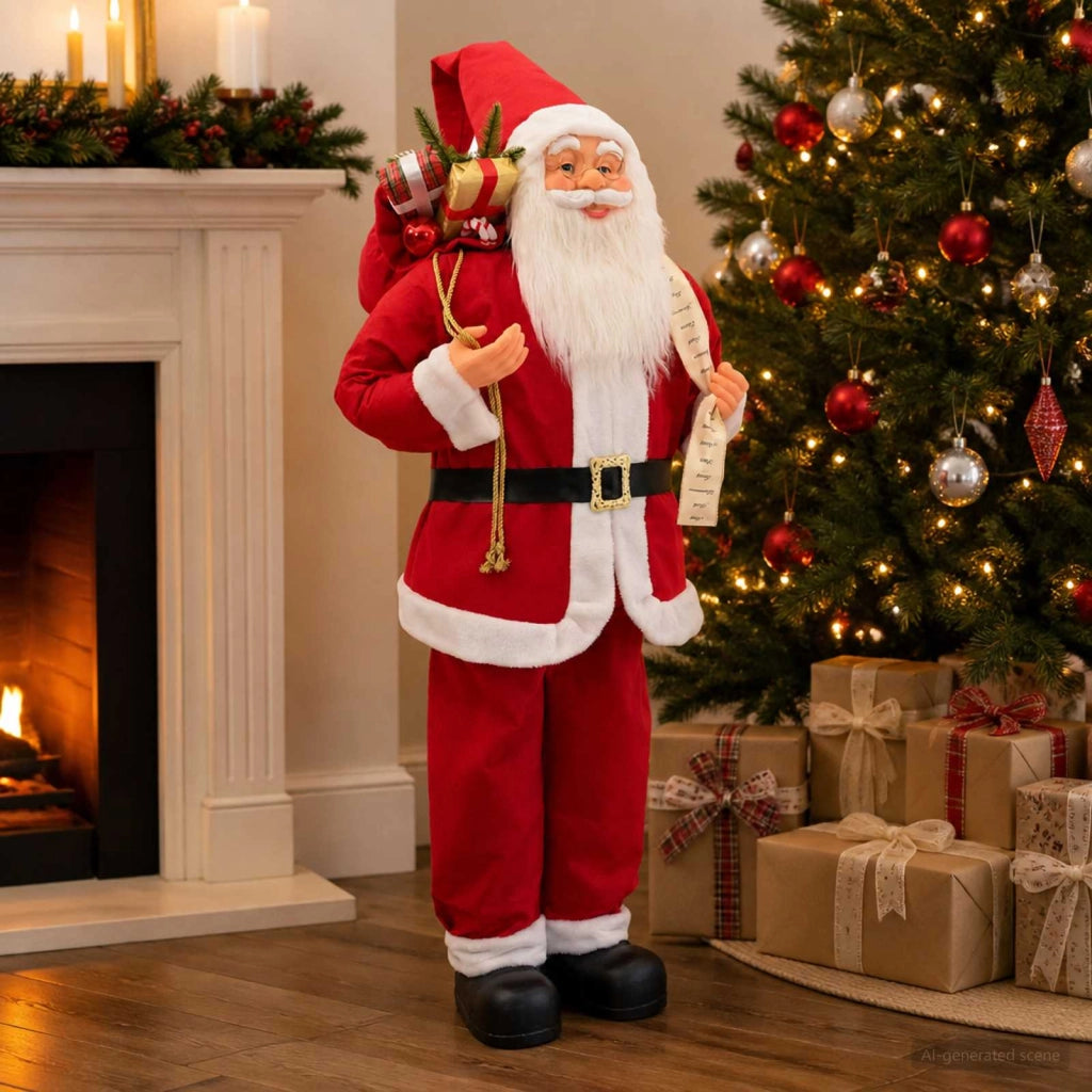 Statuetta di Babbo Natale Rosso 110 cm Poliestere 42050768