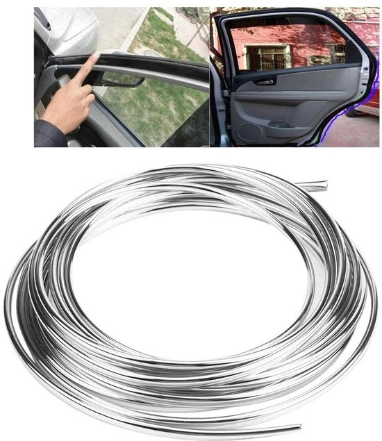 Striscia di protezione per portiere auto 6M - PVC nero - Striscia di protezione per abrasione - Universale per auto - Dimensioni 6mm x 4mm - Posizionamento semplice - Gomma per portiere