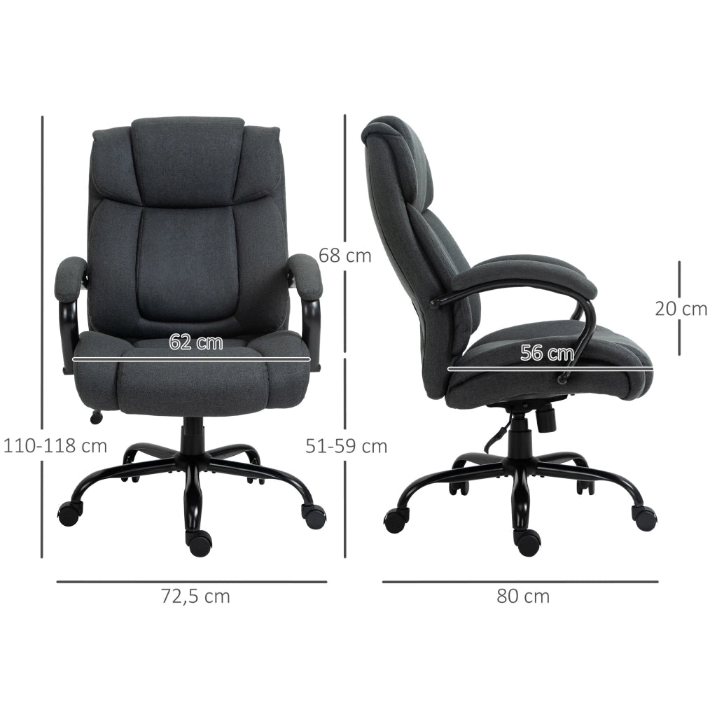 Sedia da ufficio ergonomica girevole ¨C Xylo ¨C Braccioli imbottiti, portata 220 kg, Grigio