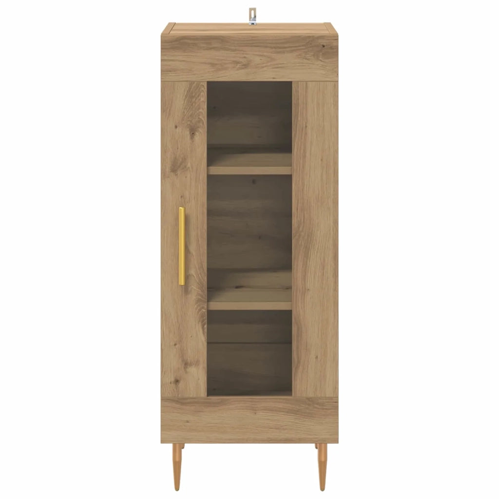 Credenza | Madia | Buffet da pranzo | Armadio da pranzo rovere artigianale 34 x 34,5 x 90 cm Legno multistrato