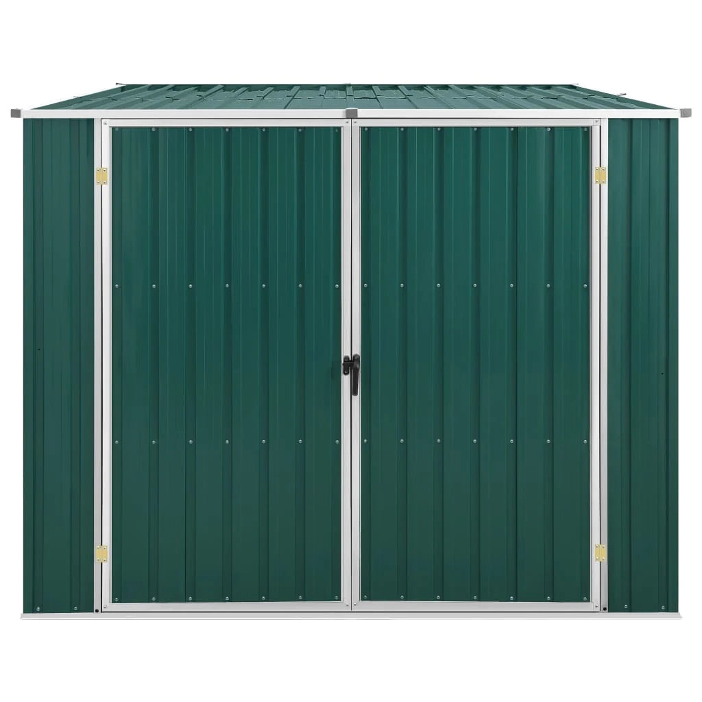Casetta da giardino cabina ripostiglio casetta da esterno robusta casetta per attrezzi 195 x 198 x 159 cm acciaio zincato verde 02_0022371