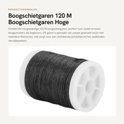 Arco da Tiro 120 M - Fibrilegno 400D Nylon - Resistenza alla Rottura 34 kg - Accessori per Arco - Estremità morbida - Facile da utilizzare e lunga durata - Cavi per Arco