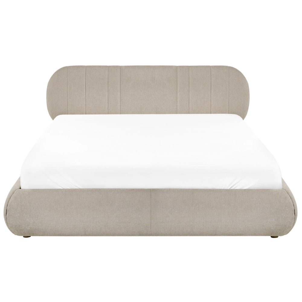 Letto matrimoniale imbottito con struttura a molle a sollevamento trapuntato 180 x 200 tortora e contenitore sollevabile