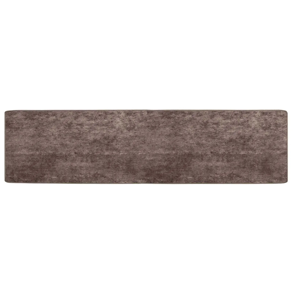 Runner Tappeto MARSA Grigio 50 x 200 cm Poliestere e PVC