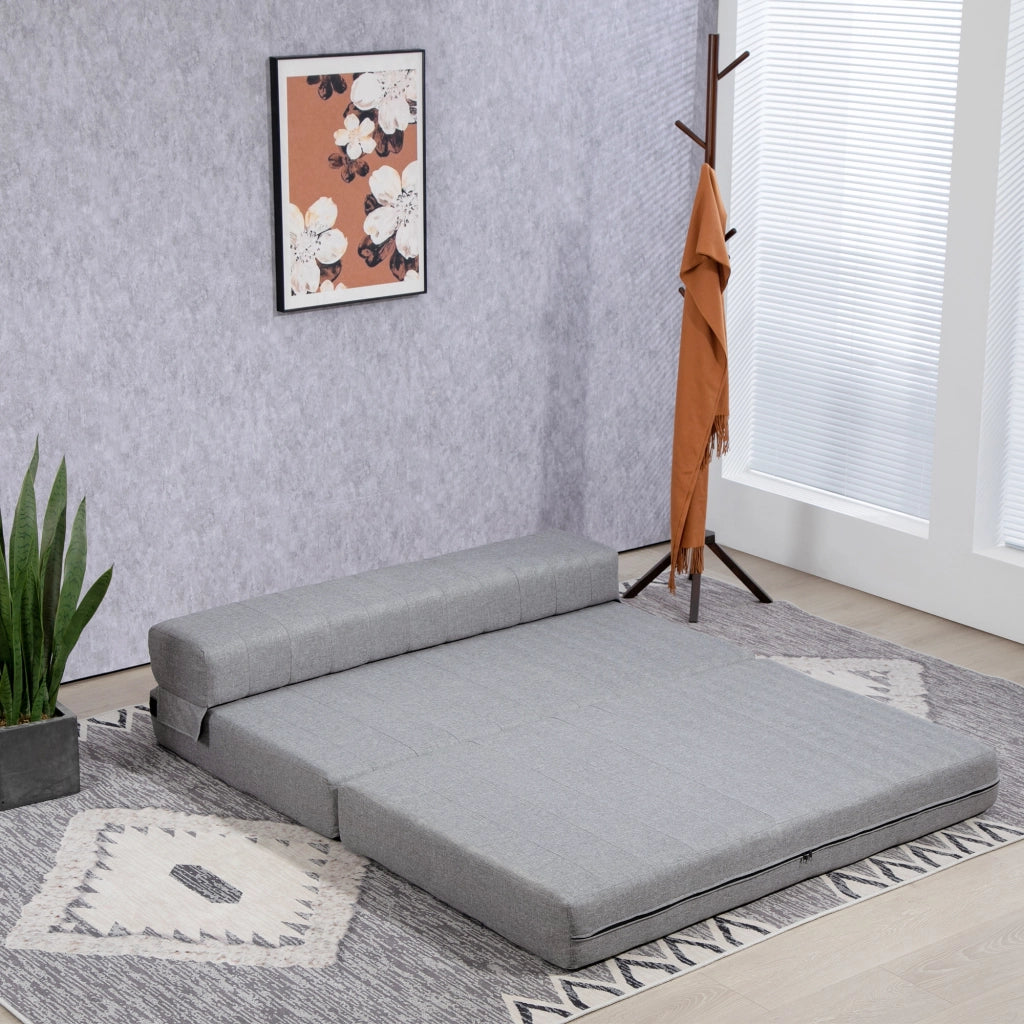 Letto pieghevole con seduta ¨C Zephmum ¨C Grigio 138x80x50 cm