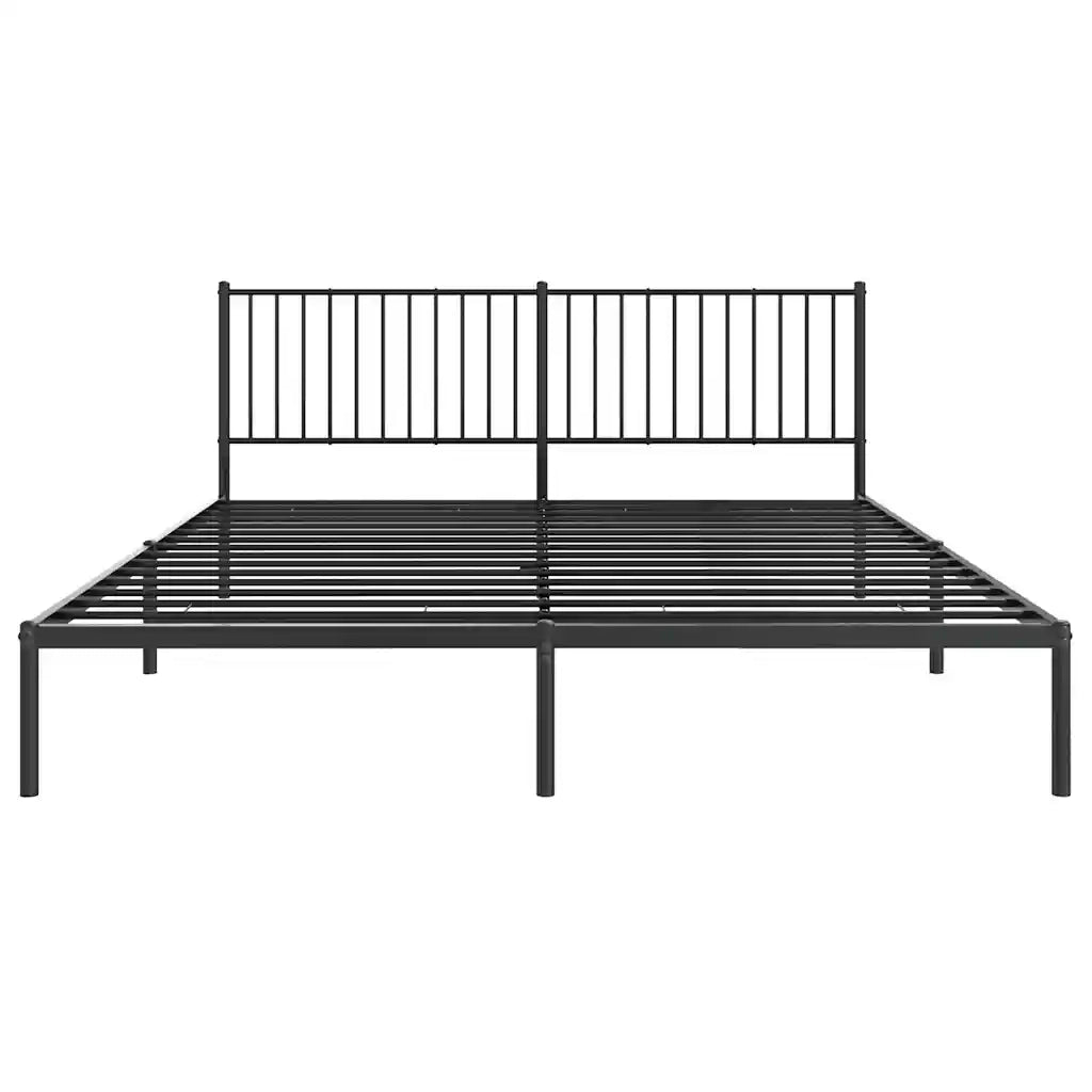 Giroletto con Testiera in Metallo Nero 183x213 cm 350869
