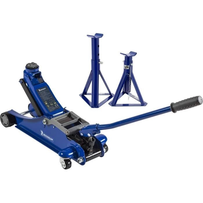 Martinetto idraulico - MICHELIN - 9558 - Capacità di sollevamento: 1800 kg - Altezza di sollevamento: da 105 mm a 350 mm.