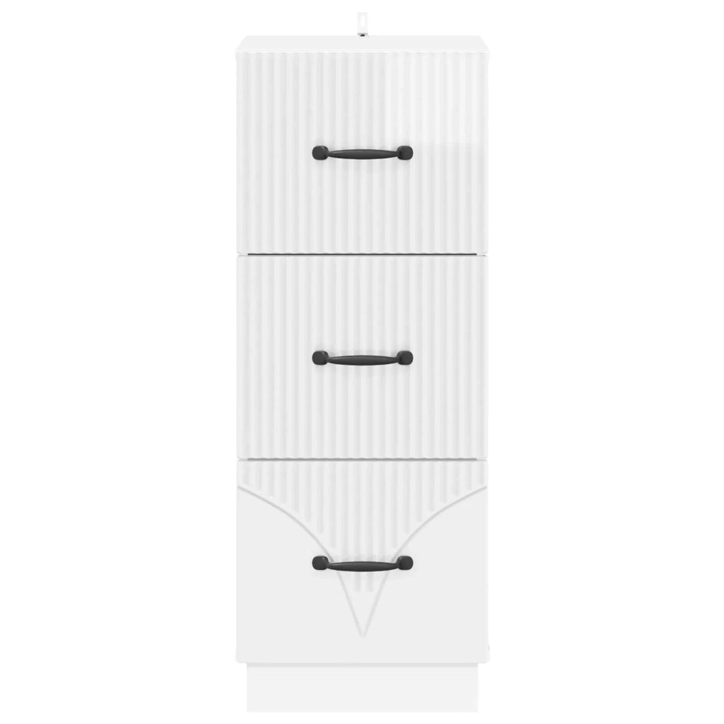 Mobile con Cassetti Bianco Lucido 33 x 34,5 x 87 cm