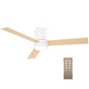 Ventilatore a Soffitto 2 in 1 con Luce LED ¨C Zephmum ¨C 3 Velocit¨¤, Telecomando, 112 cm, Naturale e Bianco