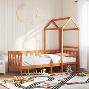 Set di Letto per il Giorno 2 pcs Marrone cerato Pino massello 3422768