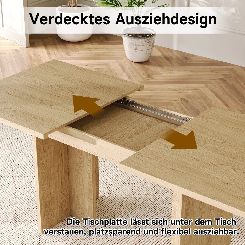 TAVOLO Allungabile 140-180x80 cm Rovere in MDF