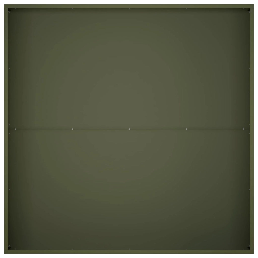 Vaso da giardino 2 pz Verde Oliva 80 x 80 x 20 cm 8005015