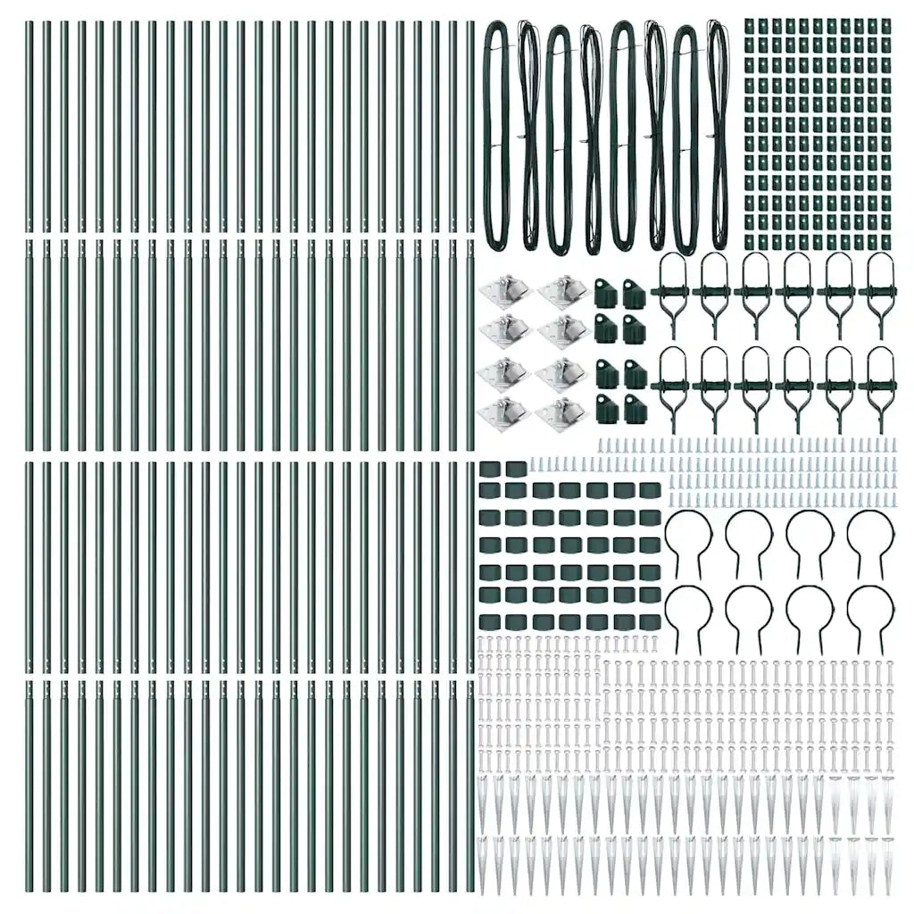 Palo della recinzione 52 pcs Grigio 3,2 x 3,2 x 215 cm 3350178