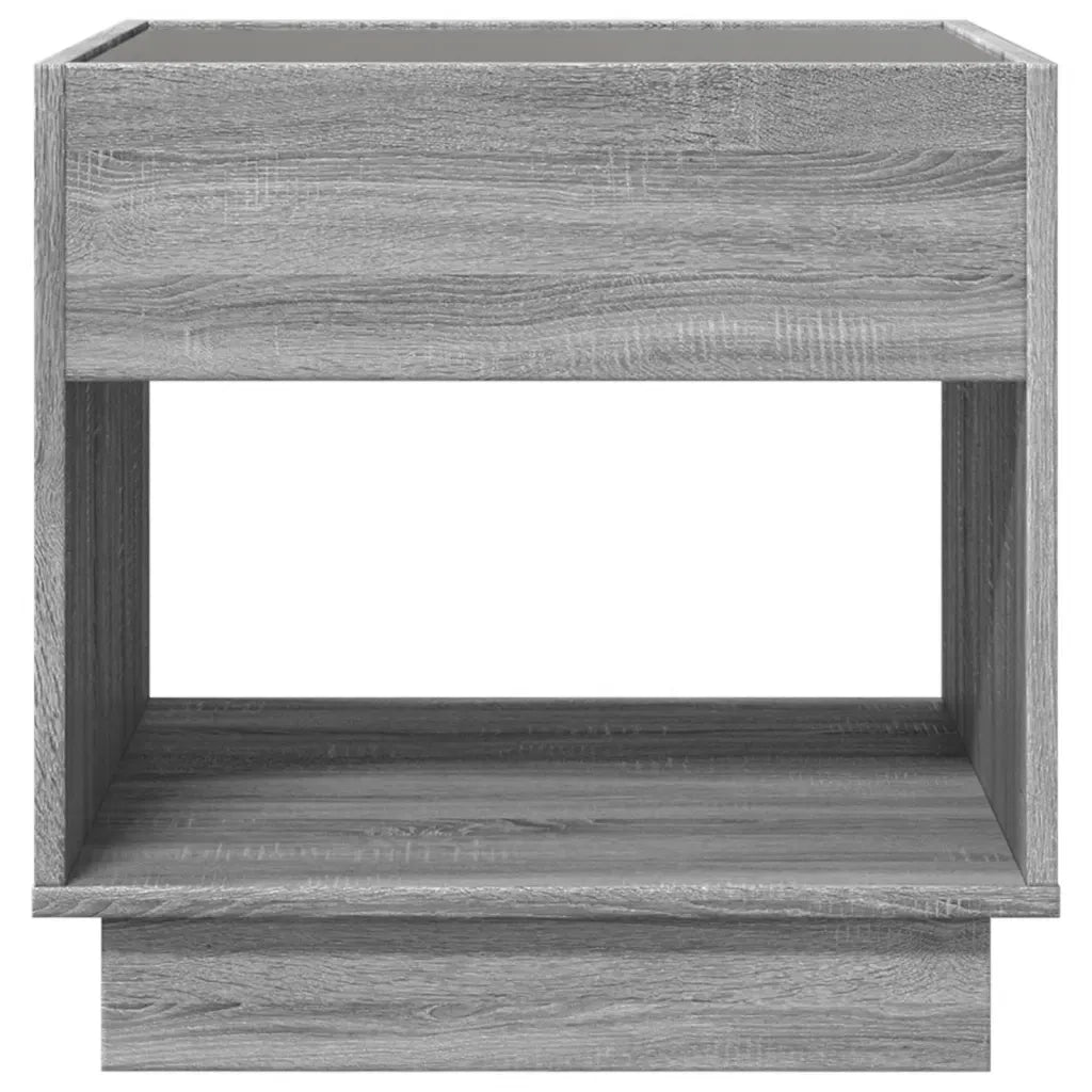 vidaXL Comodino con LED Infinity Rovere Sonoma 50x50x50 cm