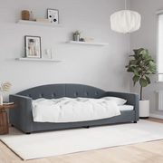 vidaXL Letto da Giorno Grigio Scuro 90x190 cm in Velluto