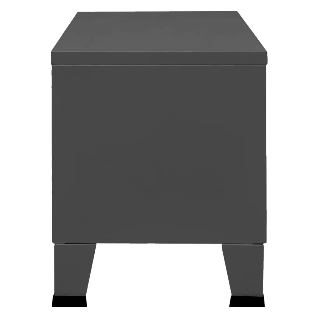 Mobile TV Industriale Antracite 105x35x42 cm in Metallo 339620