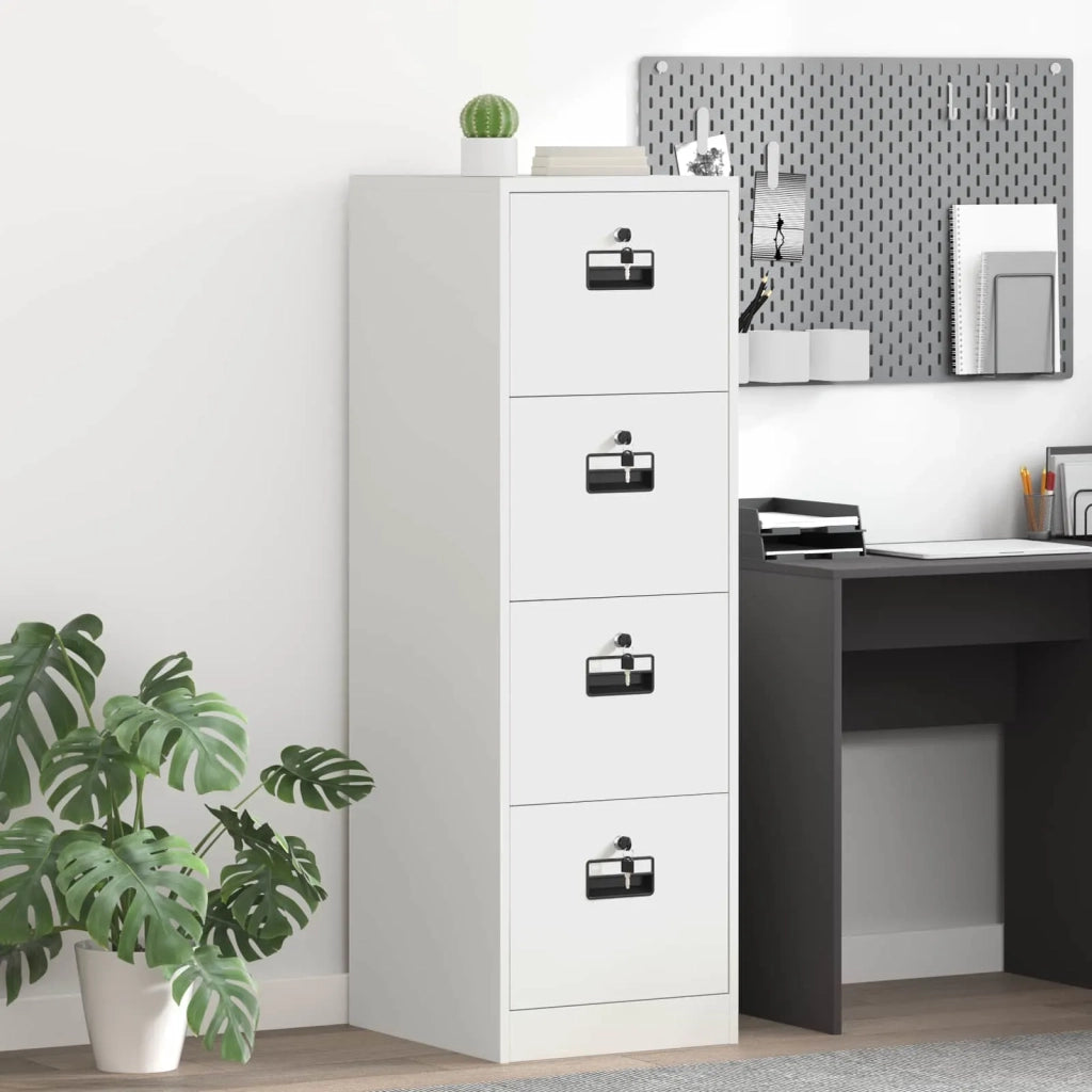 Armadio per File con cassetto 2 pcs Bianco 44 x 50 x 106.5 cm