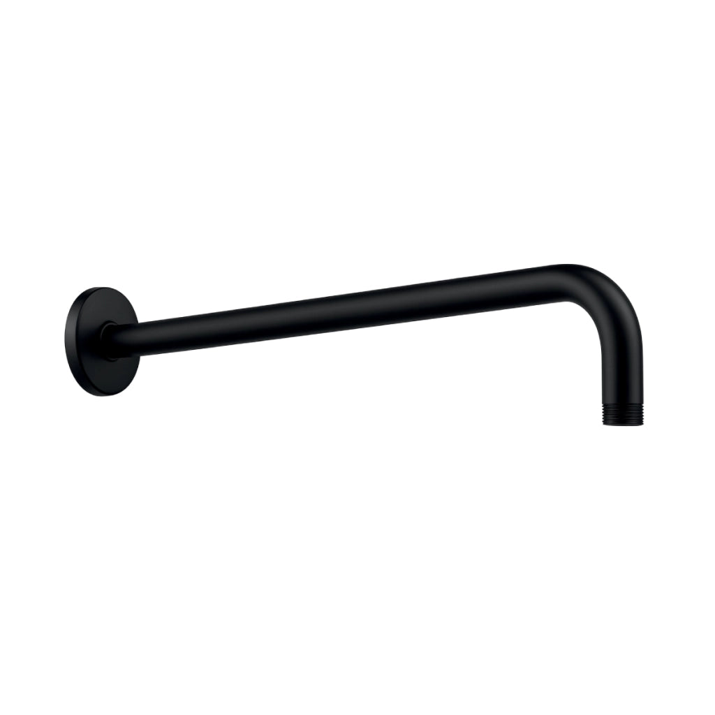 Braccio Doccia Tondo Curvo in Acciaio Nero Opaco Swift Lunghezza 40 cm AER