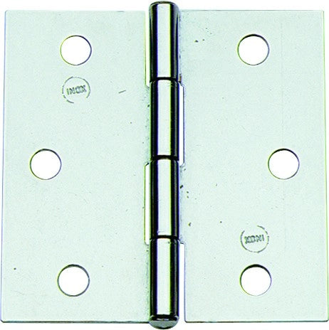 CERNIERA INOX QUADRA  ART.121IN  MM.30X30 PERNO FISSO 12 PZ.