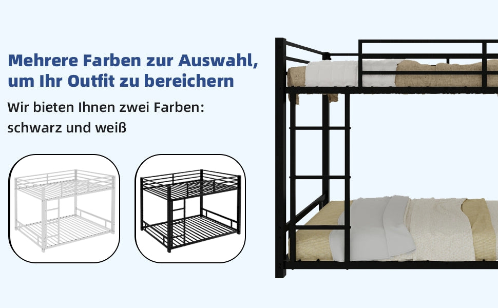 LETTO A CASTELLO IN METALLO 197x98x136 cm NERO