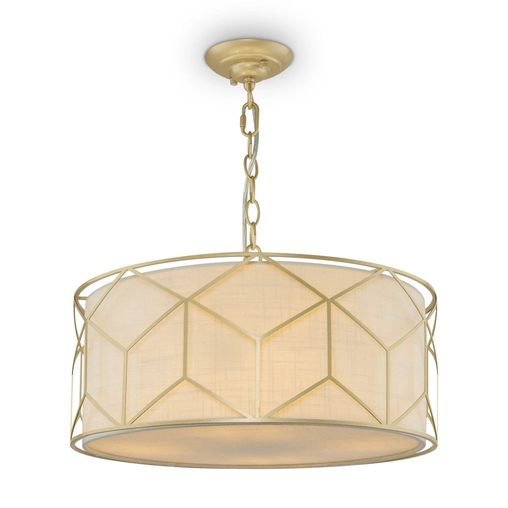 Maytoni Lampadario contemporaneo Messina 1 luce E27 oro metallo diffusore PVC
