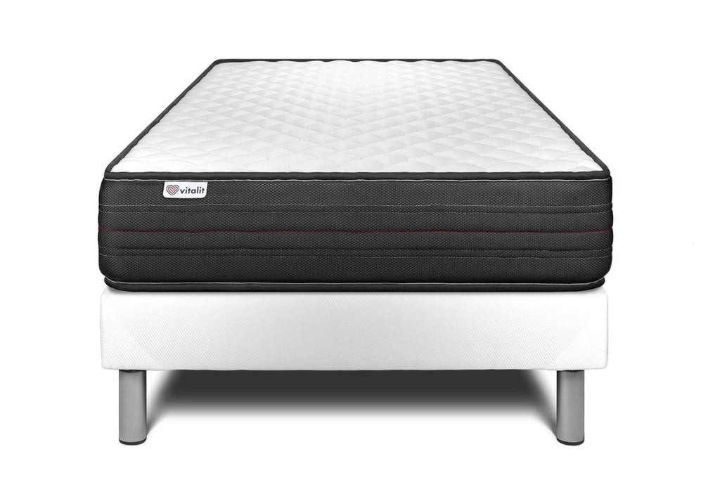 Letto con materasso VITALPOWER 120 x 200 cm Rete kit Bianco