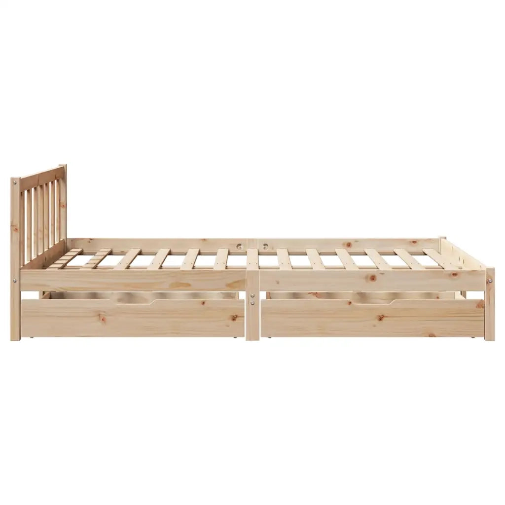 Letto senza Materasso 120x200 cm in Legno Massello di Pino