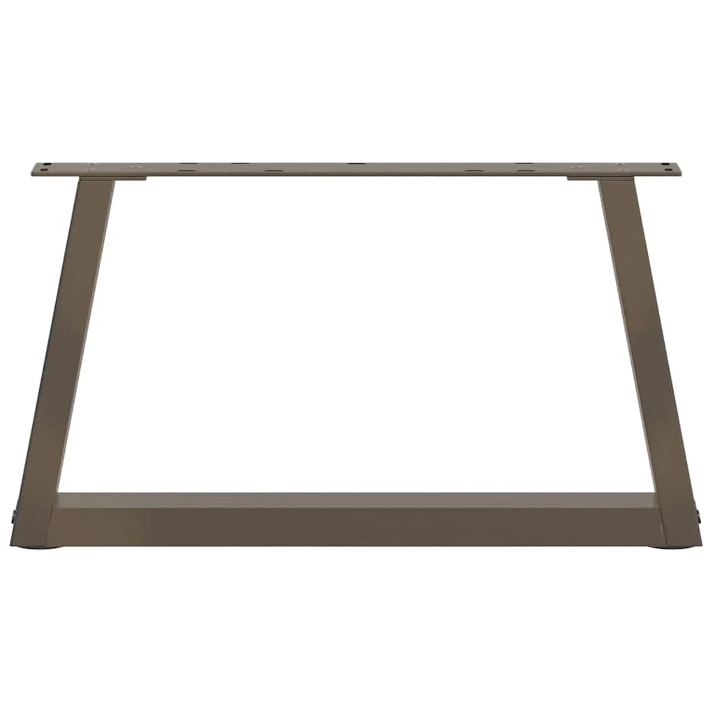 Set di 2 gambe per tavolino a forma di V 50 x 30 cm funzionali ed esteticamente gradevoli design moderno in acciaio naturale 02_0056827