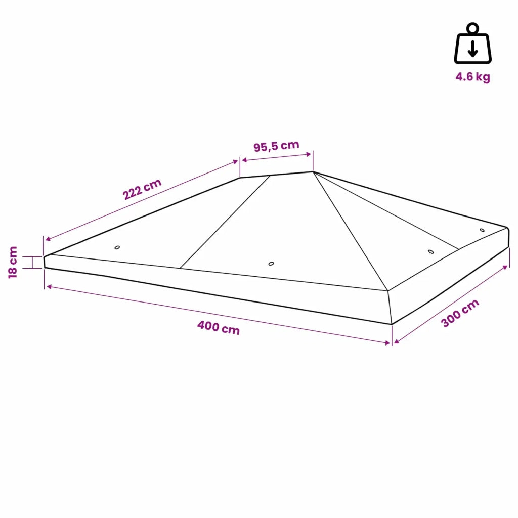 Copertura per Gazebo 300 x 400 cm Blu 42029039