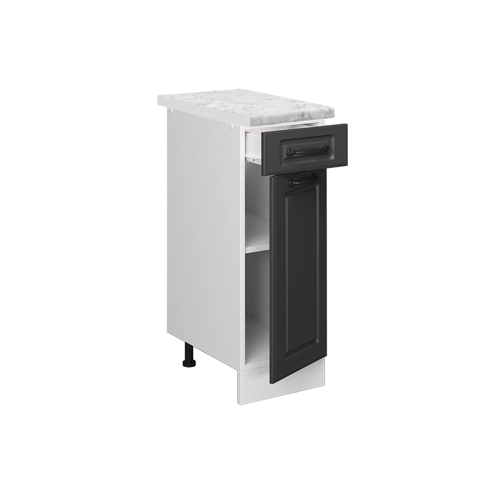 Vicco Mobiletto base per cucina Antracite casa di campagna 30 cm PL Marmo