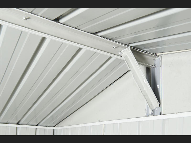 Casetta Box da Giardino in Lamiera di Acciaio Porta Utensili 360x345x212 cm Enaudi Verde