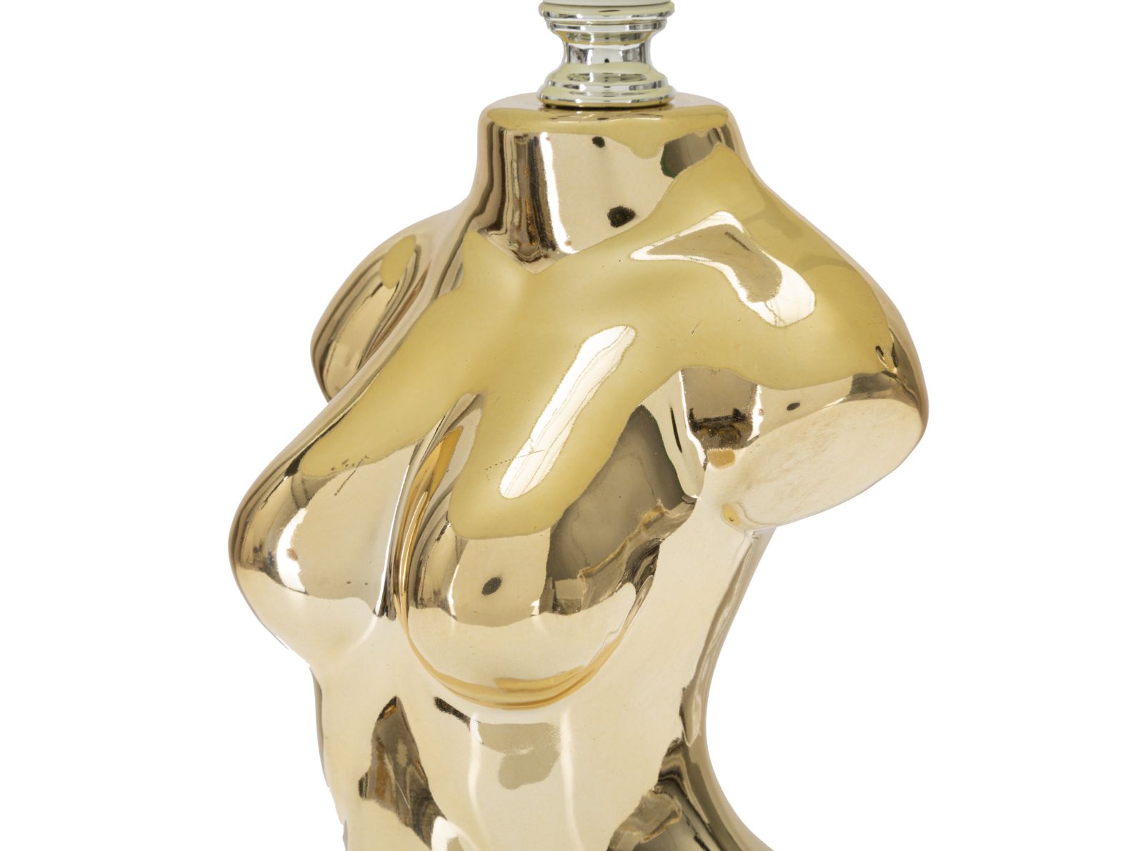 Lampada da Comodino Glam Woman 25x42,5x25 cm in Ceramica Oro
