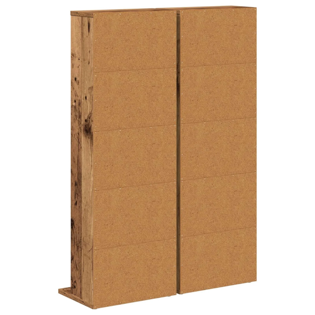 Mobile per CD 2 pz Legno antico 33 x 23,5 x 97,5 cm 8012703