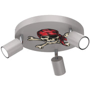 Plafoniera Luminex Fun 3 spot grigia tonda GU10 8W