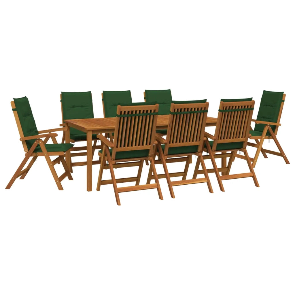 Set da pranzo da giardino da 9 pezzi Naturale 3434589