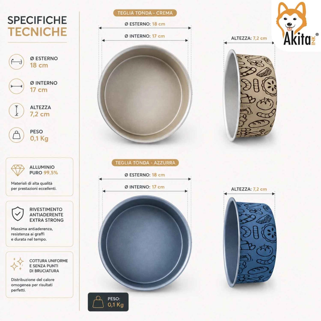 Akitaink Teglia Conica Alta Friggitrice 18 cm