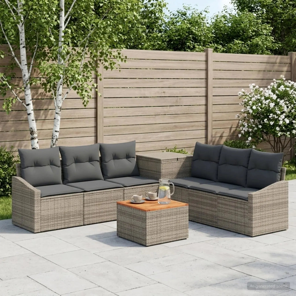 Set di divani 8 pz Grigio e Grigio Scuro 3448226