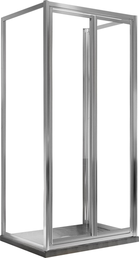 Box Doccia 3 lati 75x80x75 cm 2 ante Battenti in Cristallo trasparente 4mm H198 Fosterberg Maribo Trio
